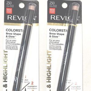 Revlon Brow Shape & Glows #250 / Soft Black LOT 2 pcs Alternative Microblading